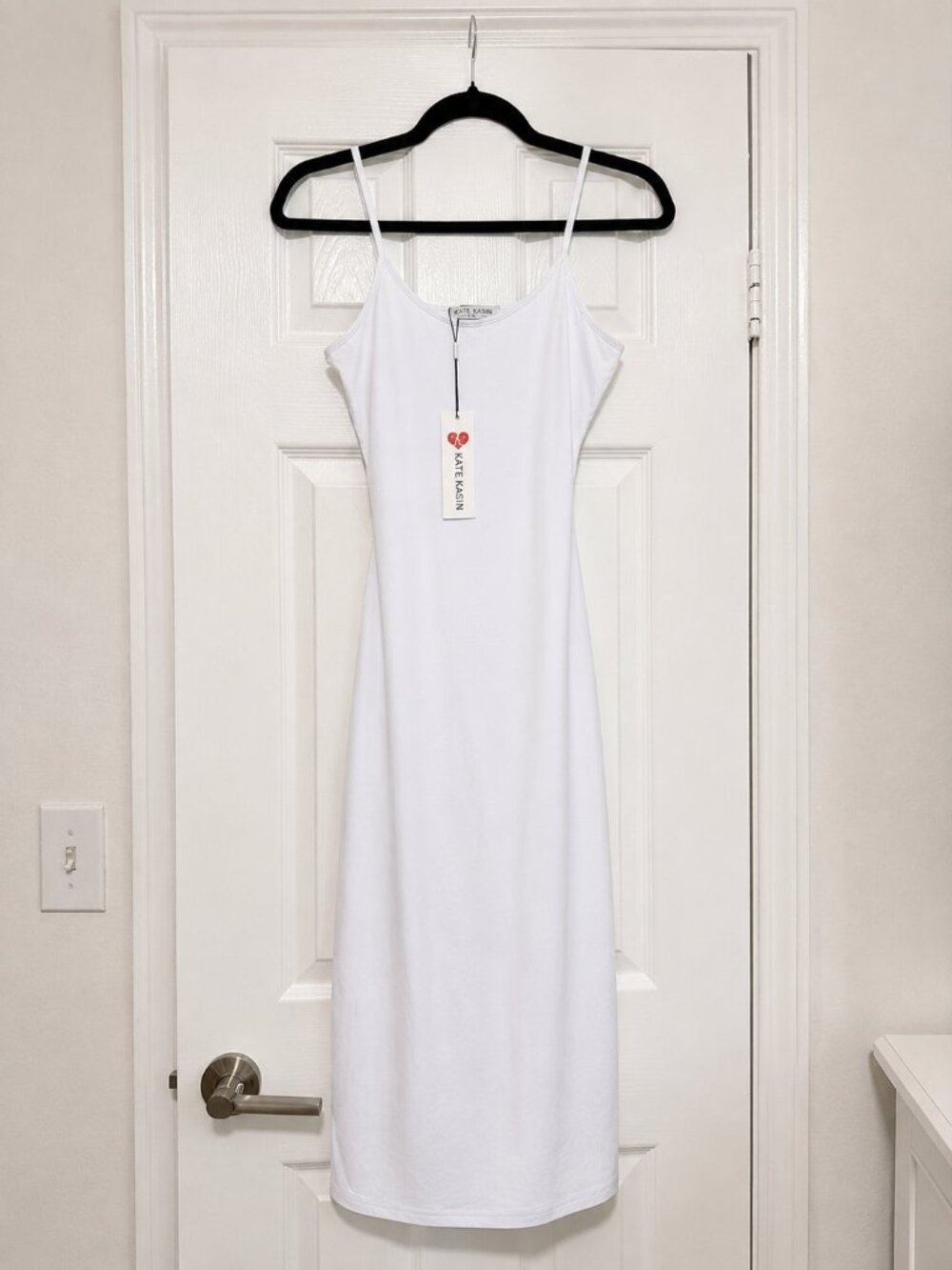 NWT Kate Kasin Smooth Bodycon Full Slip Midi Dress